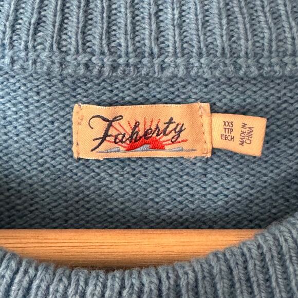 Faherty Mountain Coaster Crewneck Merino Wool Blend Sweater Size XXS - Picture 8 of 12